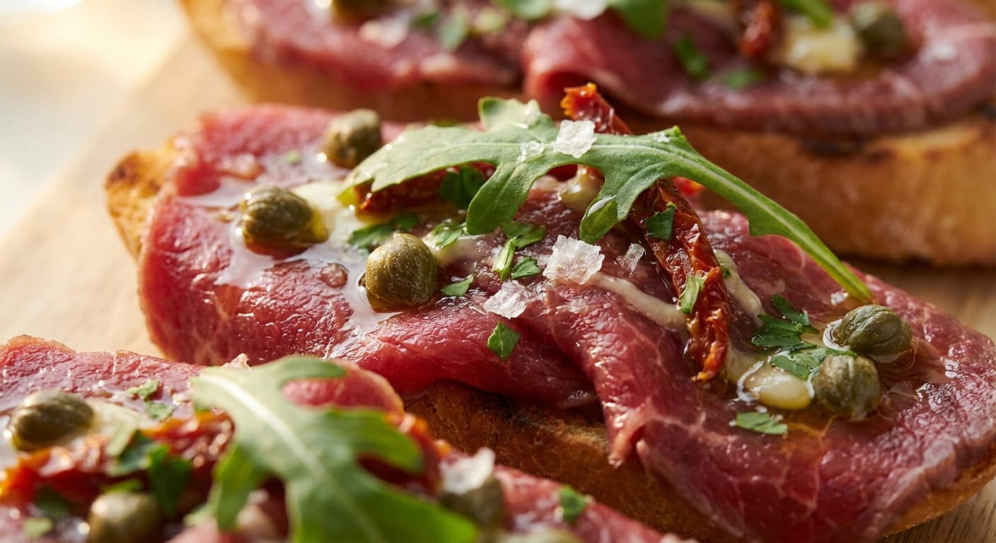 Beef Carpaccio Bruschetta