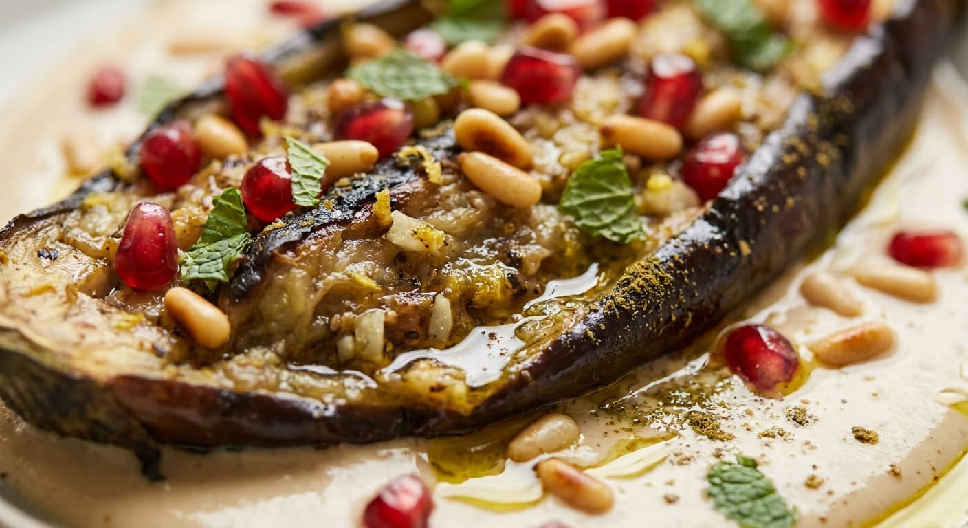 Eggplant & Tahini, Pomegranate