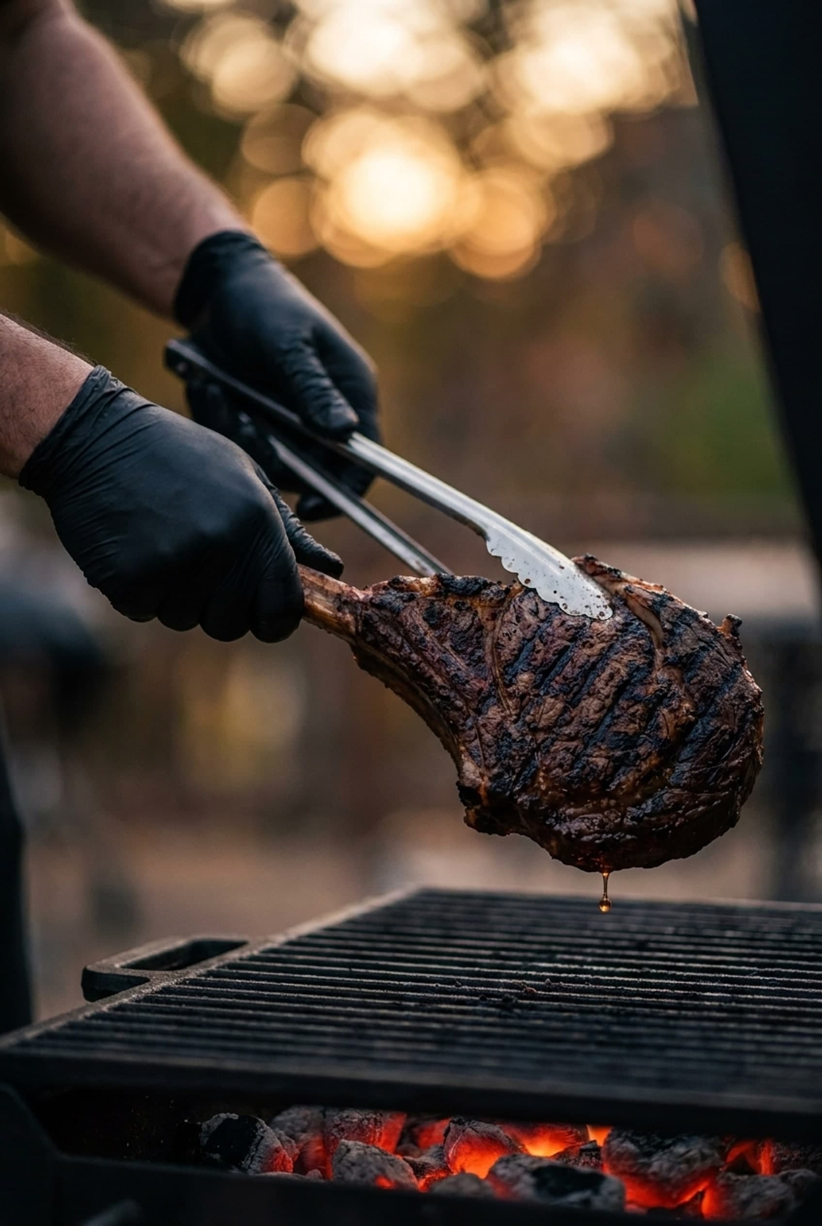 searing on the grill